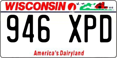 WI license plate 946XPD