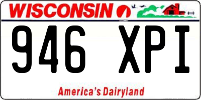 WI license plate 946XPI