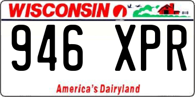 WI license plate 946XPR