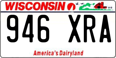 WI license plate 946XRA