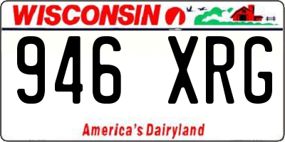 WI license plate 946XRG