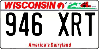 WI license plate 946XRT