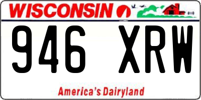 WI license plate 946XRW