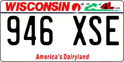 WI license plate 946XSE