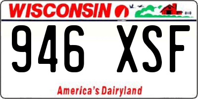 WI license plate 946XSF