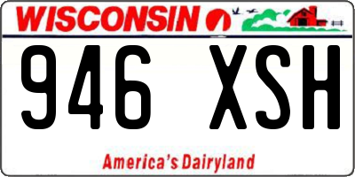 WI license plate 946XSH