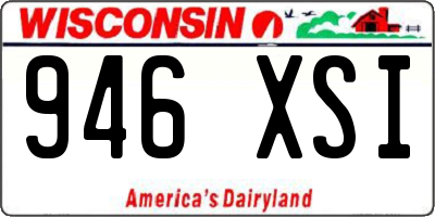 WI license plate 946XSI