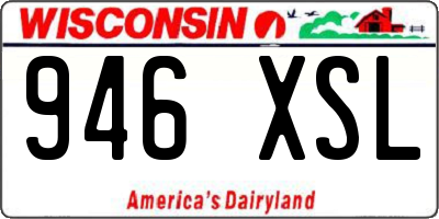 WI license plate 946XSL