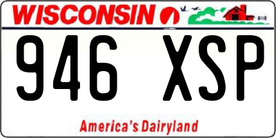 WI license plate 946XSP