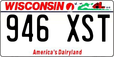 WI license plate 946XST