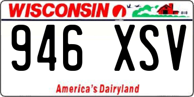 WI license plate 946XSV