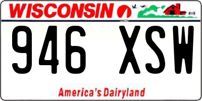 WI license plate 946XSW