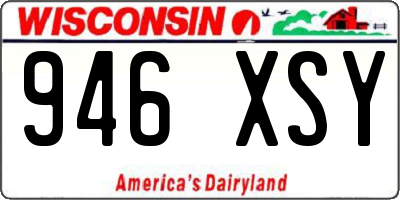 WI license plate 946XSY