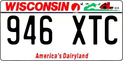 WI license plate 946XTC