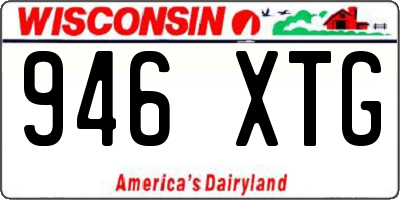 WI license plate 946XTG