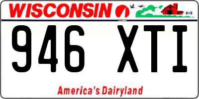 WI license plate 946XTI