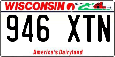 WI license plate 946XTN