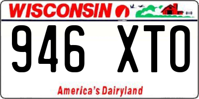 WI license plate 946XTO