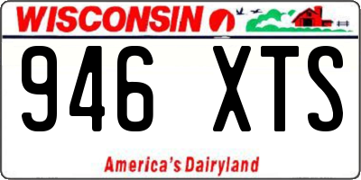 WI license plate 946XTS