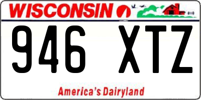 WI license plate 946XTZ