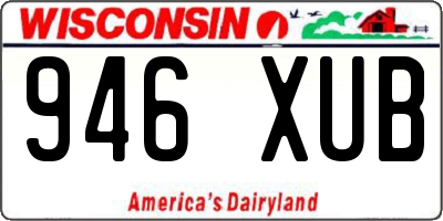 WI license plate 946XUB