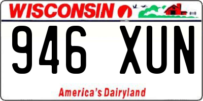 WI license plate 946XUN