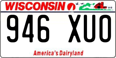 WI license plate 946XUO