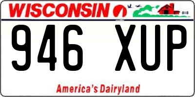 WI license plate 946XUP