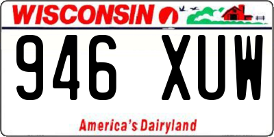 WI license plate 946XUW