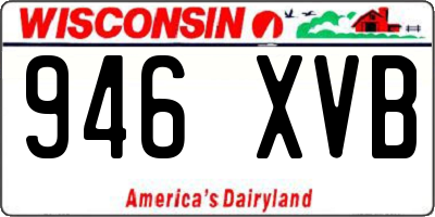 WI license plate 946XVB