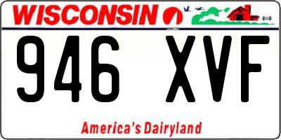 WI license plate 946XVF