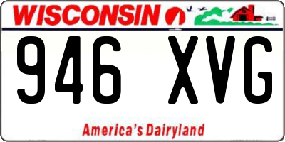 WI license plate 946XVG