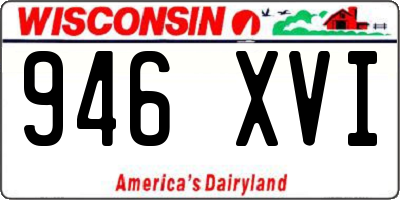 WI license plate 946XVI