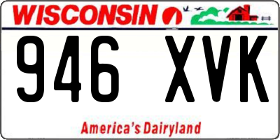 WI license plate 946XVK
