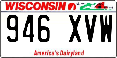 WI license plate 946XVW