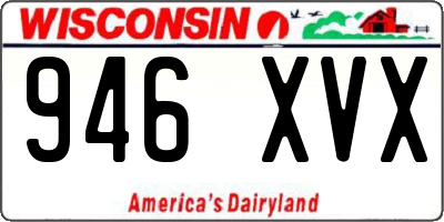 WI license plate 946XVX