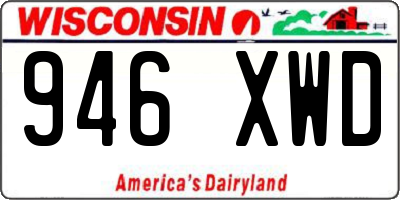WI license plate 946XWD