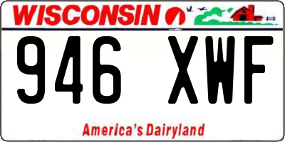 WI license plate 946XWF