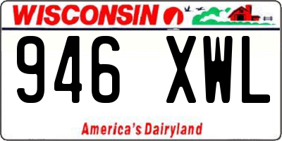 WI license plate 946XWL