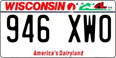 WI license plate 946XWO
