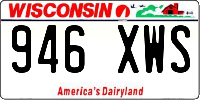 WI license plate 946XWS