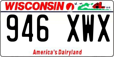 WI license plate 946XWX