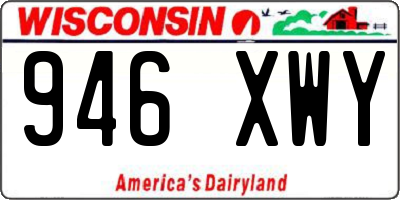 WI license plate 946XWY