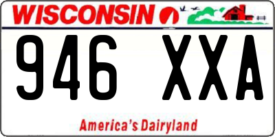 WI license plate 946XXA
