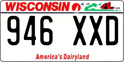 WI license plate 946XXD