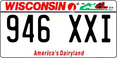 WI license plate 946XXI