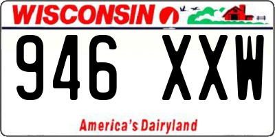 WI license plate 946XXW
