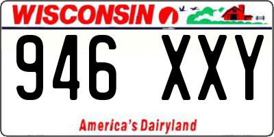 WI license plate 946XXY