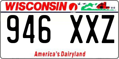 WI license plate 946XXZ