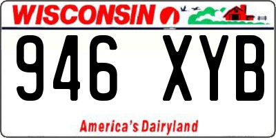 WI license plate 946XYB